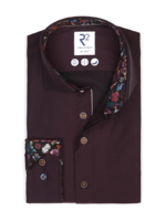 R2 Amsterdam Floral Trim Long-Sleeve Button-Up