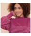 Artlove Stripe Puff Shoulder Sweater