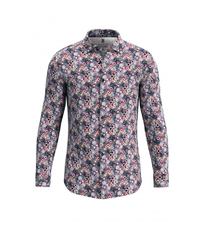 Desoto Geo Floral Long-Sleeve Button-Up