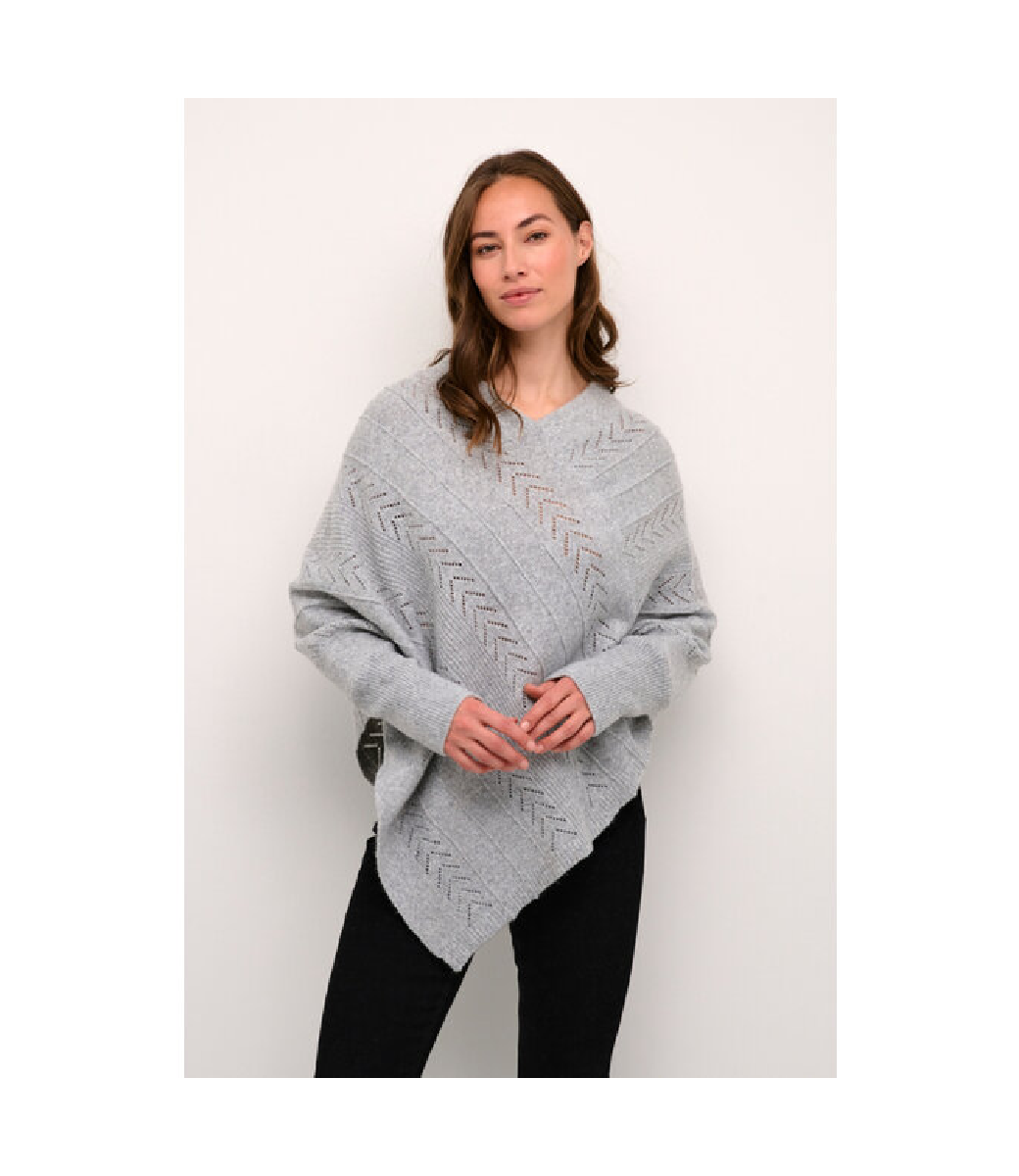 Cream Holiday Knit Poncho | Shop Women's Premium Outerwear at espy - espy