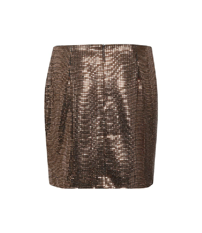 Cream Nela Bronze Tile Mini Skirt | Shop Women's Fall Skirts at espy - espy