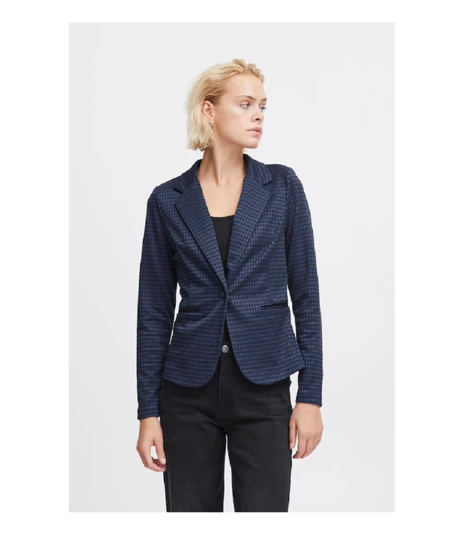 ICHI Kate Chameleon Check Blazer