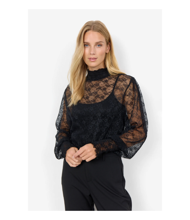 Soyaconcept Textured Lace Blouse with Tank