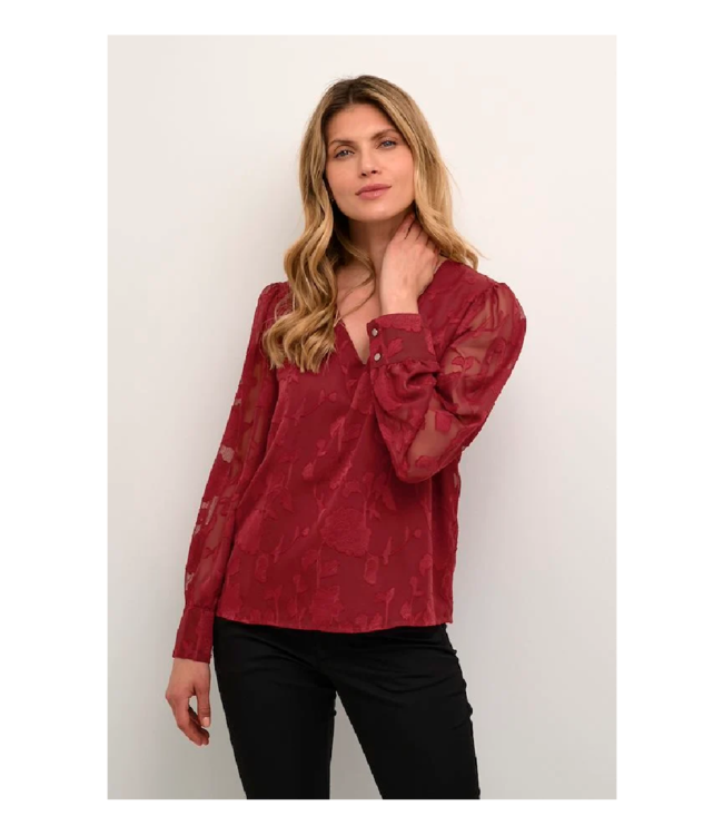 Kaffe Tulla Lace Overlay Blouse