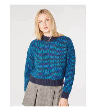 Apricot Tonal Chev Sweater