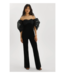 Lamarque Vladana Faux Leather Jumpsuit with Tulle