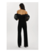 Lamarque Vladana Faux Leather Jumpsuit with Tulle