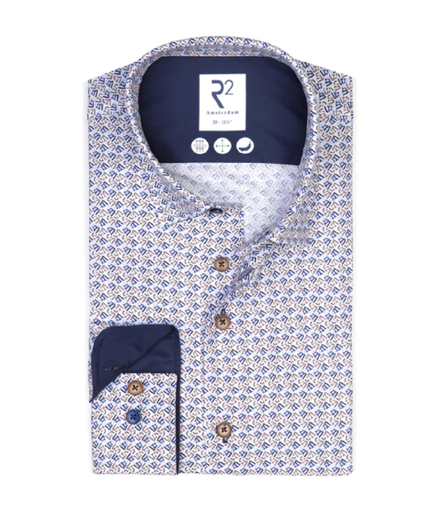 R2 Amsterdam Swirl Long-Sleeve Button-Up