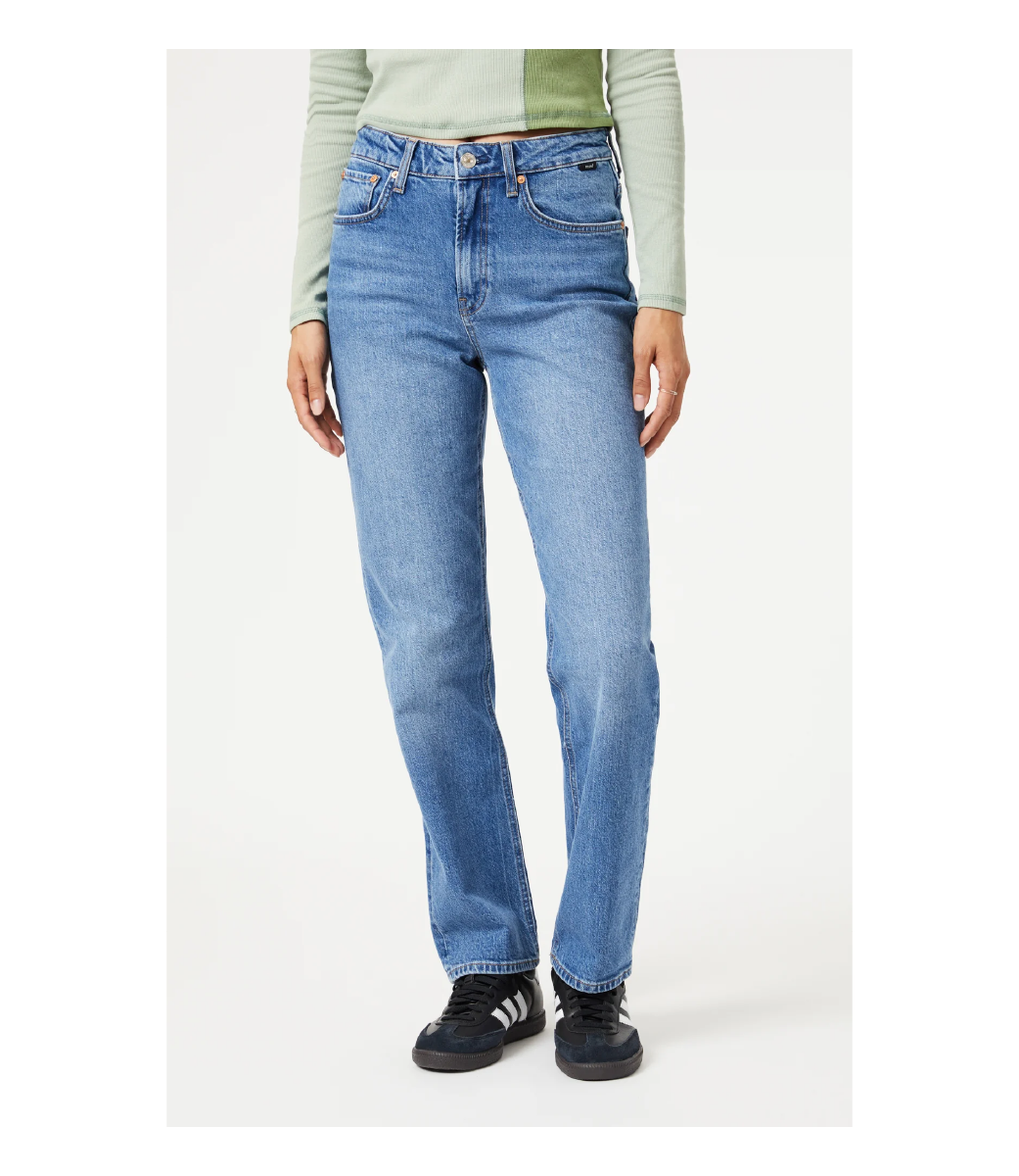 Mavi New York Dark Recycled Blue | Shop Long Inseam Denim for Women - espy