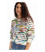 Desigual Paint Swirl Striped Sweater
