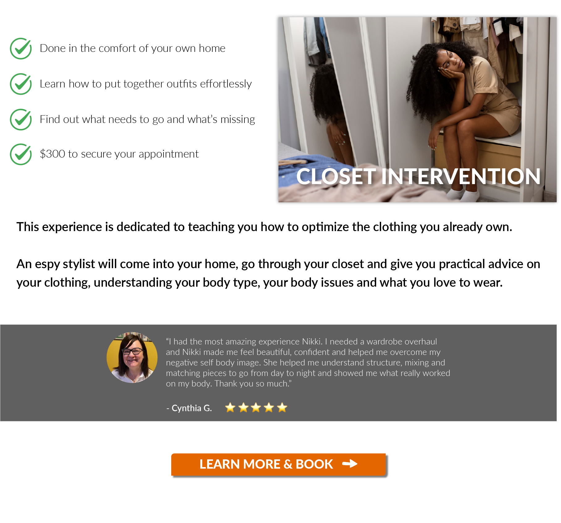 espy Closet Intervention Experience