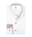 R2 Amsterdam Red Trim Solid White Button-Up