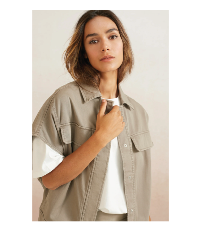 YAYA Cap Sleeve Cargo Jacket