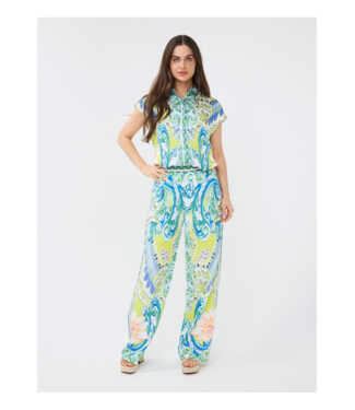 EsQualo Wide Leg Printed Pant