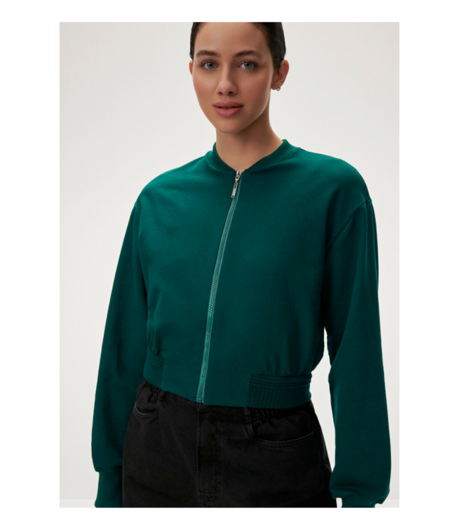 Lezalez Crop Bomber Jacket