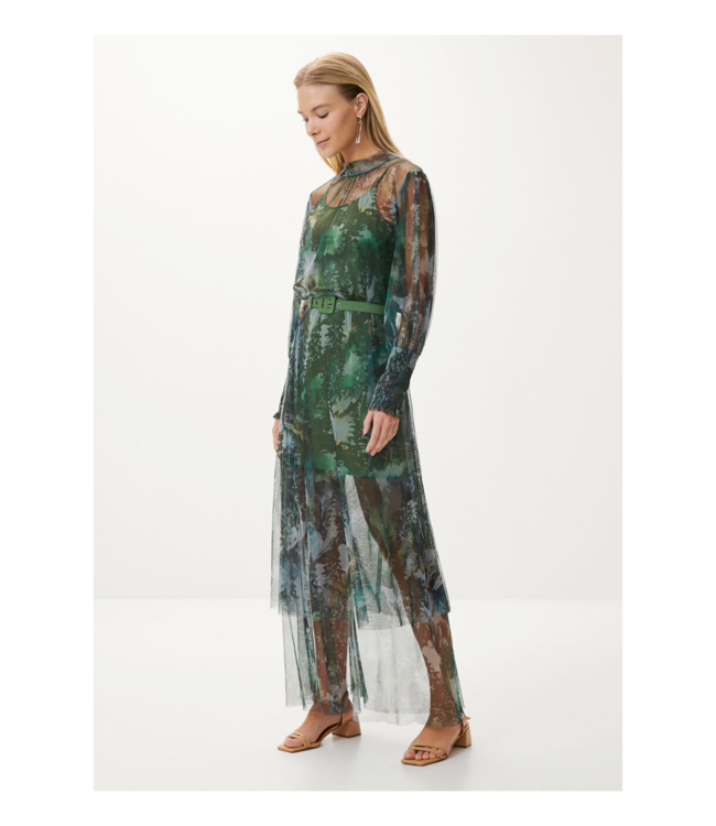 Lezalez Sheer Printed Dress w/ Lining