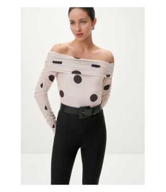 Lezalez Off Shoulder Polka-Dot Top