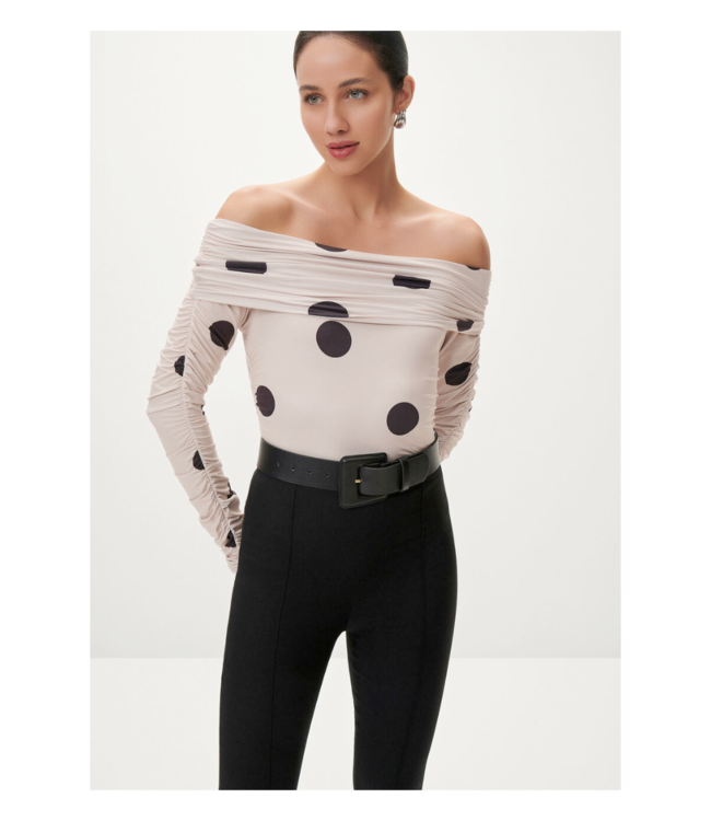 Lezalez Off Shoulder Polka-Dot Top