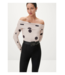 Lezalez Off Shoulder Polka-Dot Top