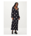 Lezalez Keyhole Polka-Dot Dress