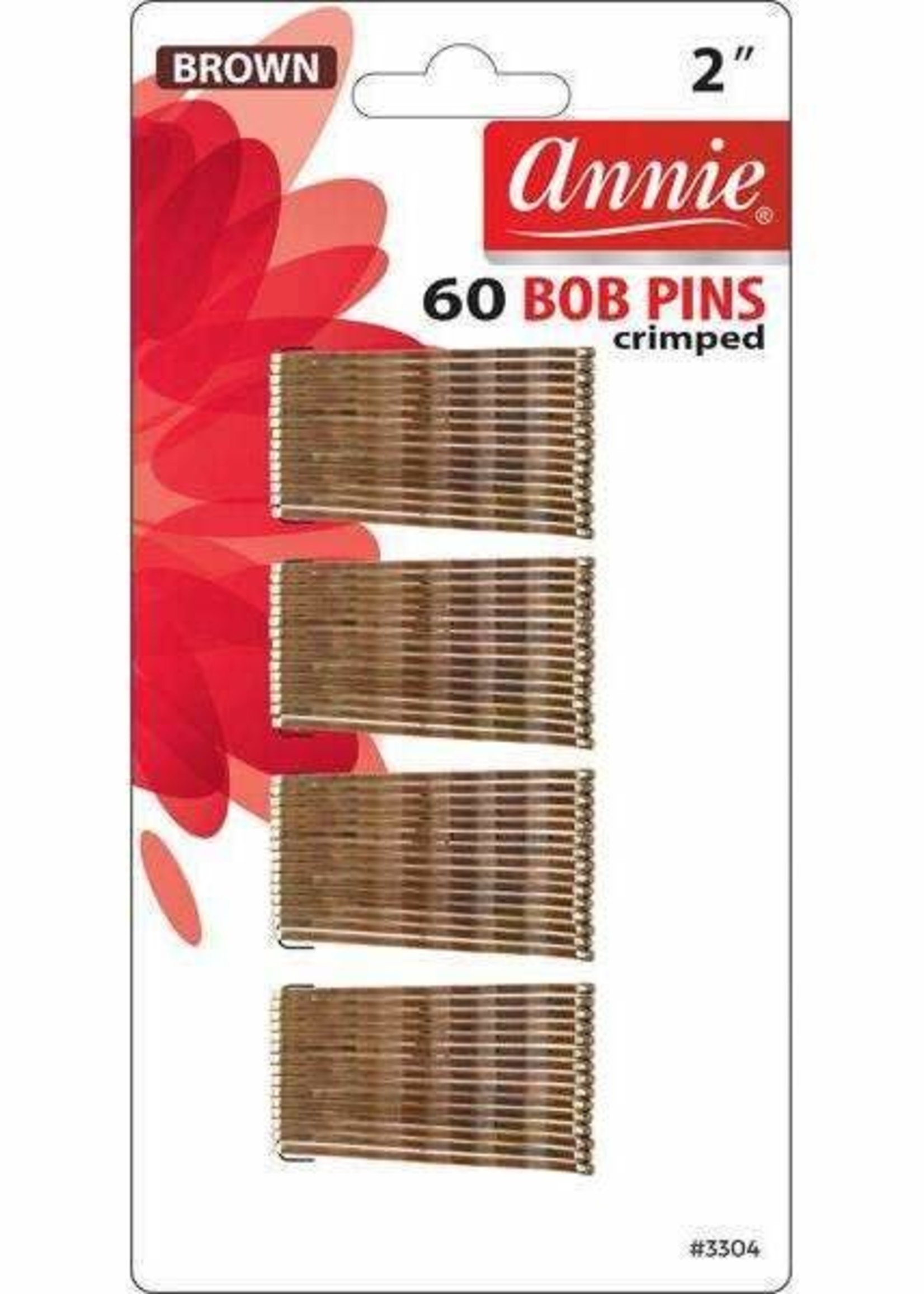 Annie Bob Pins 2" 60Ct Brown