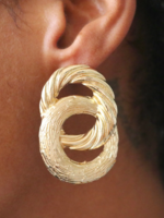 Haute Fashions Gold Plated Hoops