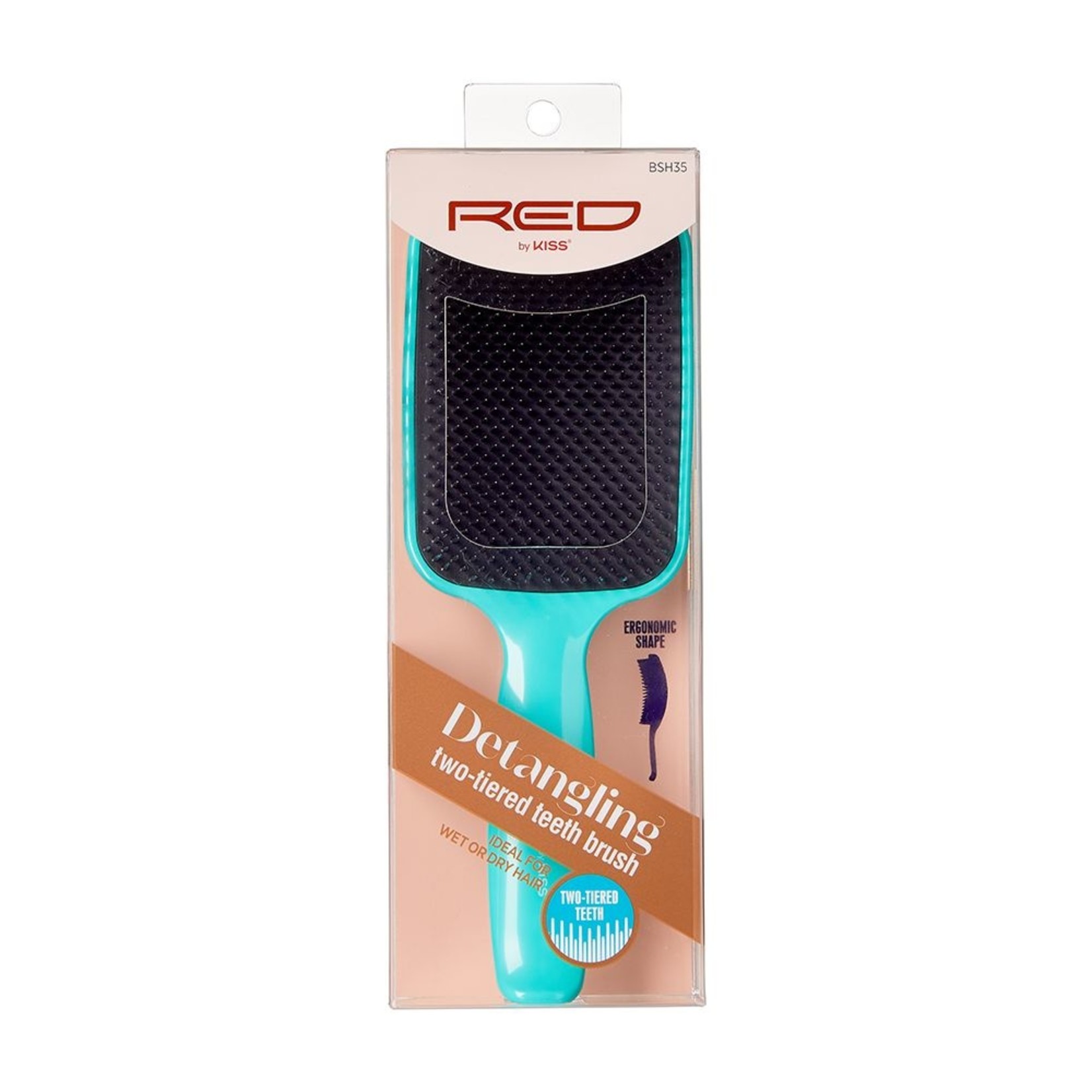 Red By Kiss Detangling Two-Tiered Teeth Brush