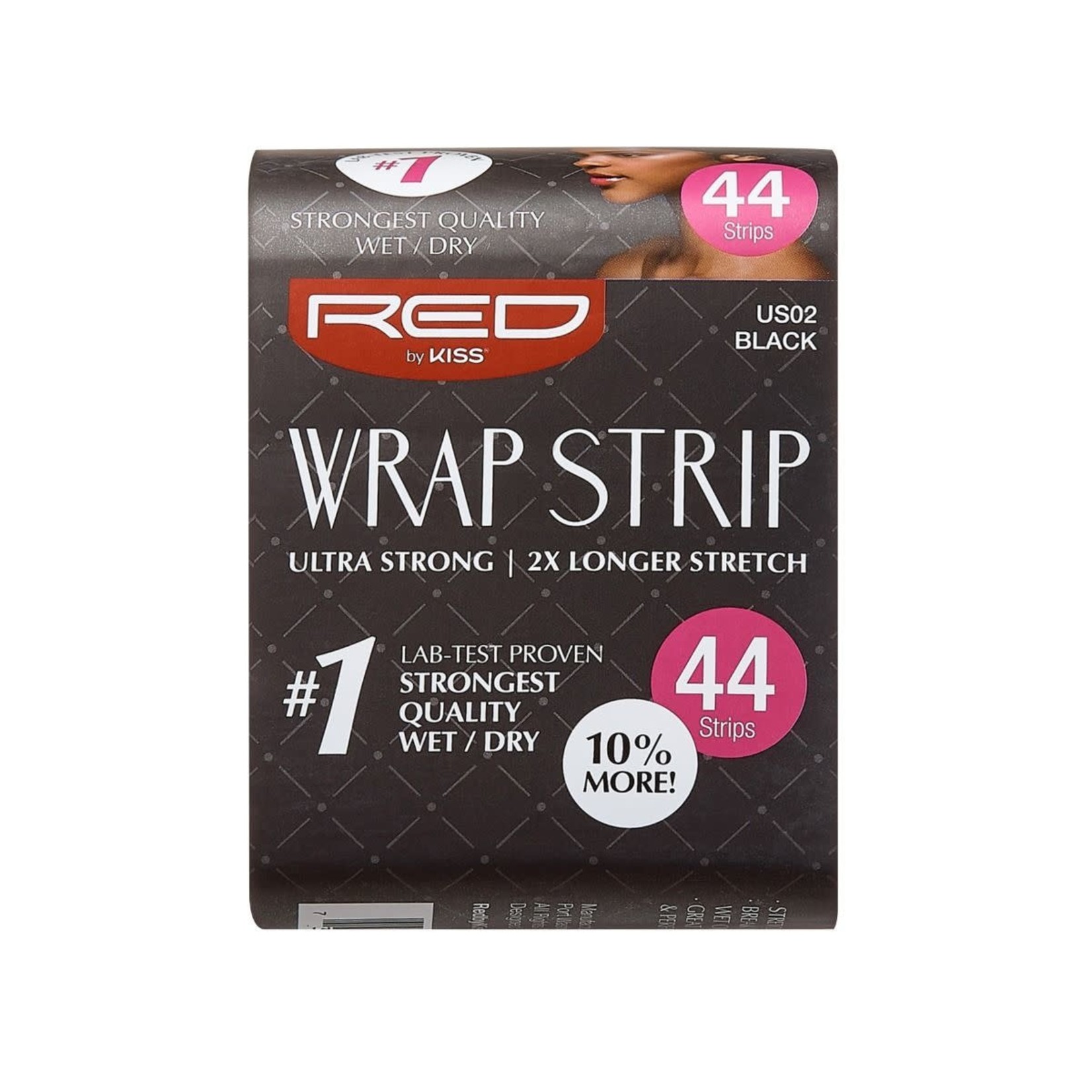 Red By Kiss Wrap Strips Black 3.5"