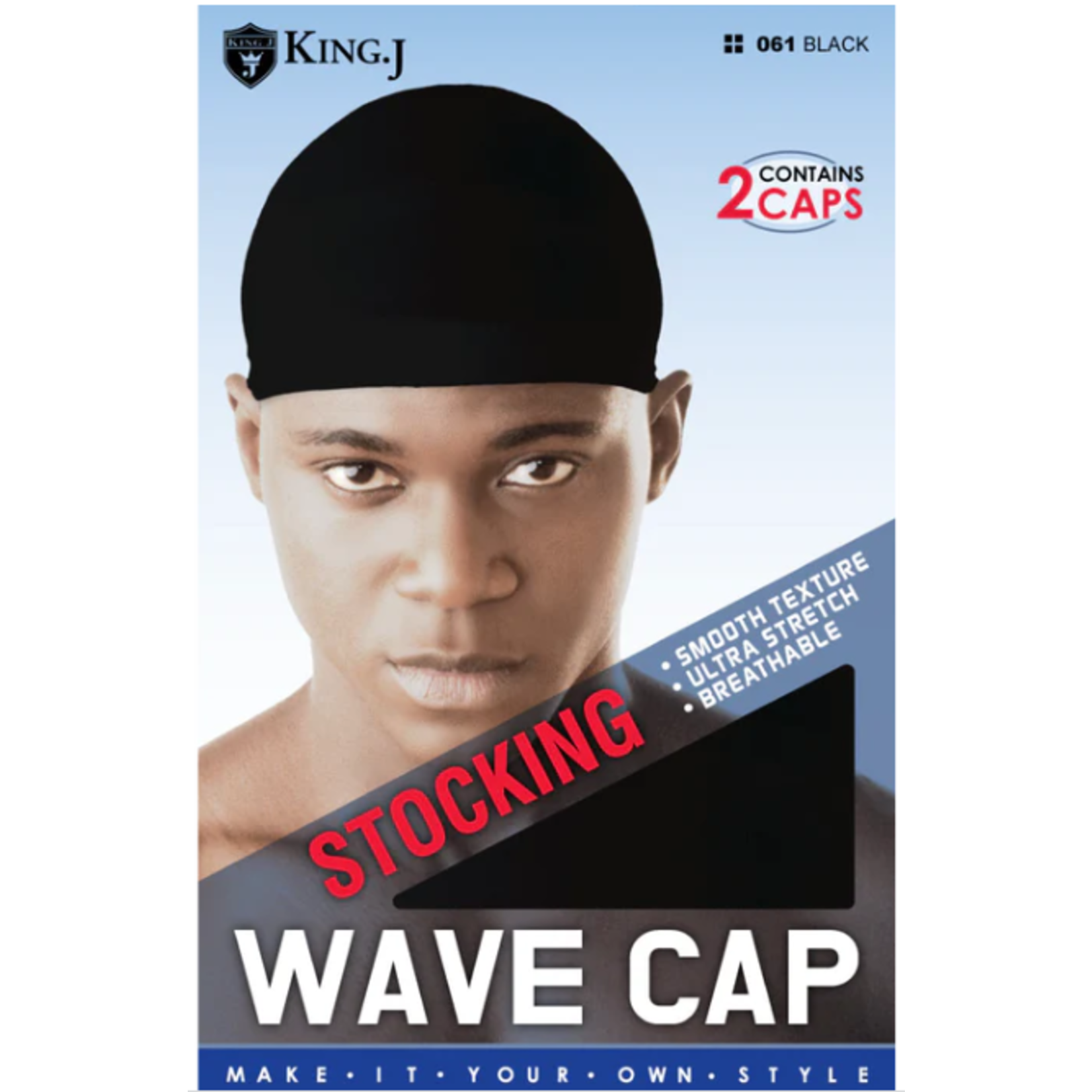M&M Headgear Stocking Wave Cap Black
