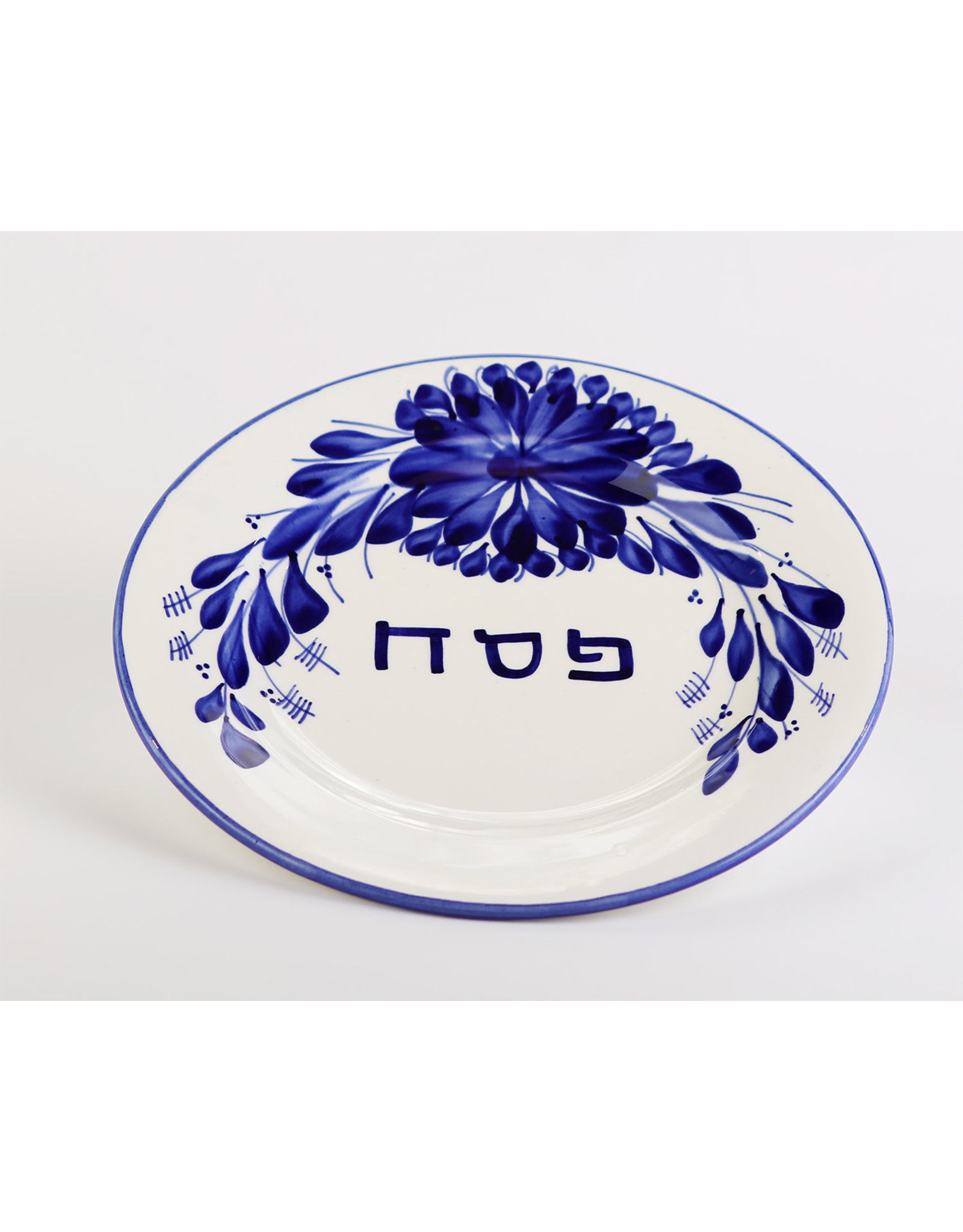 Seder Plate Floral Blue/White