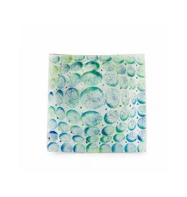 Matzah Plate  Green/Blue Artisanal