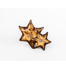 Gold Glass Star of David Dish Set