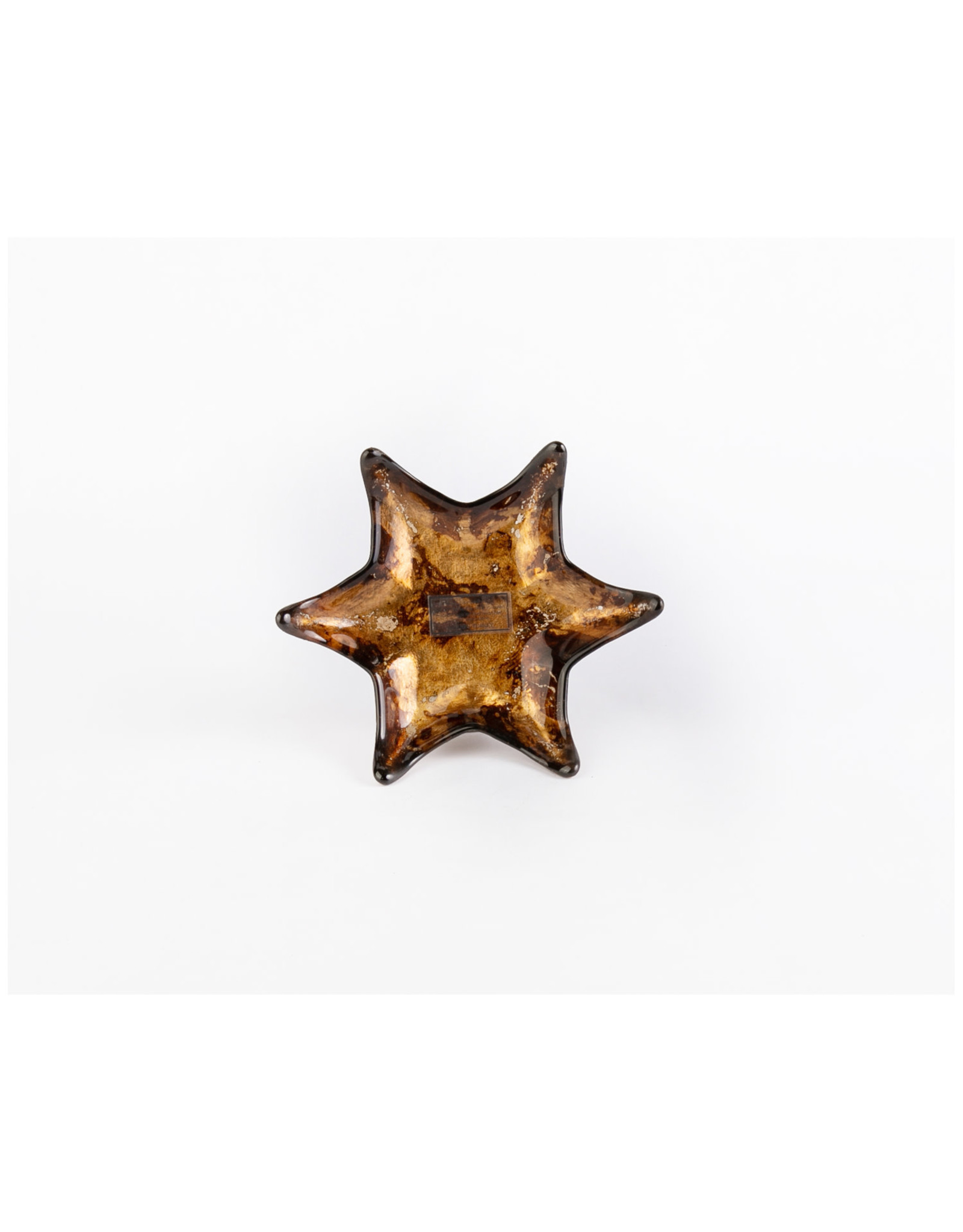 Gold Glass Star of David Dish Set