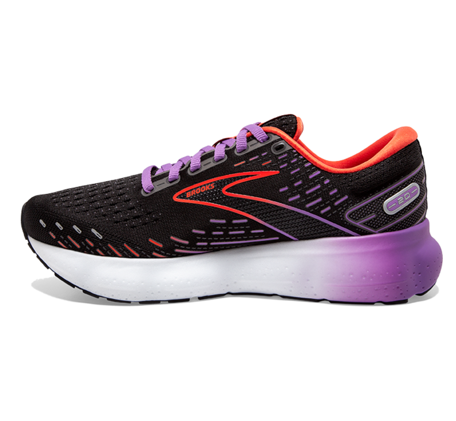 BROOKS GLYCERIN 20 WOMENS WHITE ORCHID LAVENDER