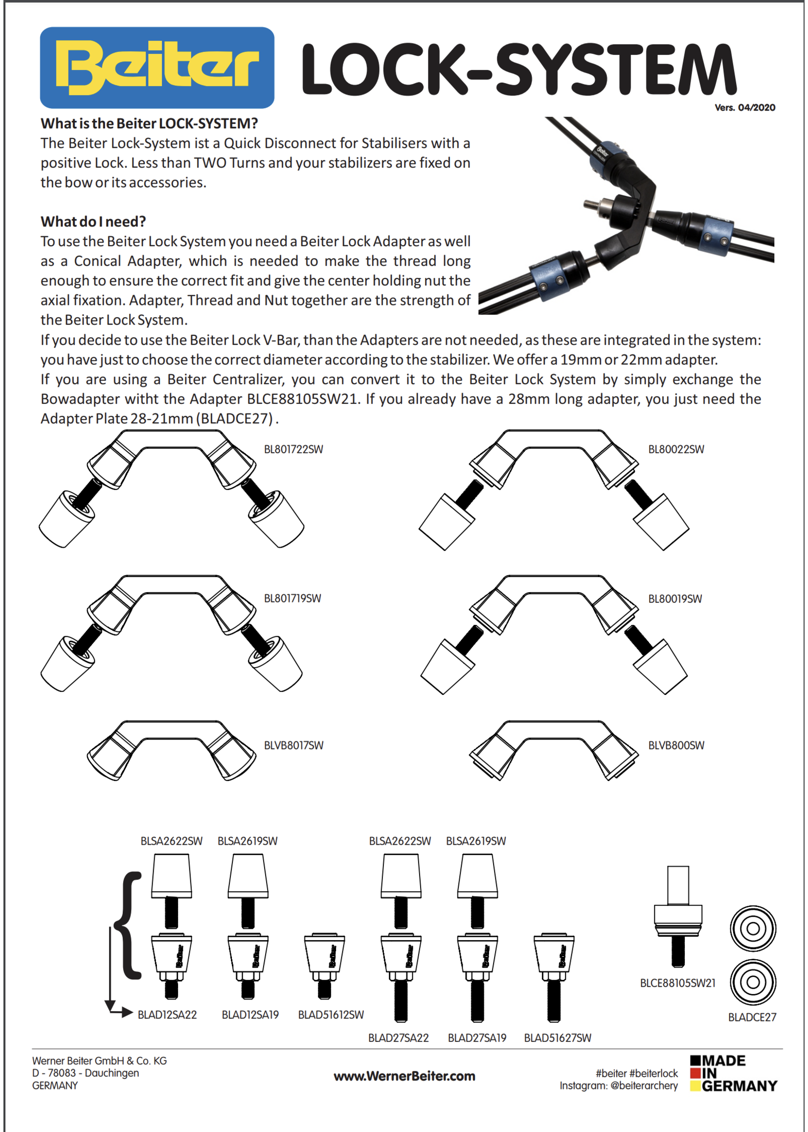 Beiter Beiter V-Bar Beiter-Lock