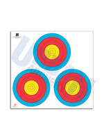 40cm Vegas Triangle 3 Spot Target Face 10 Pack