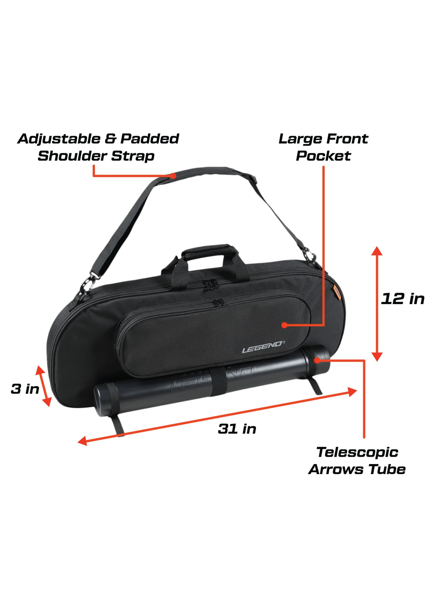 Legend Legend Archery  RCV Soft  Recurve Case Black