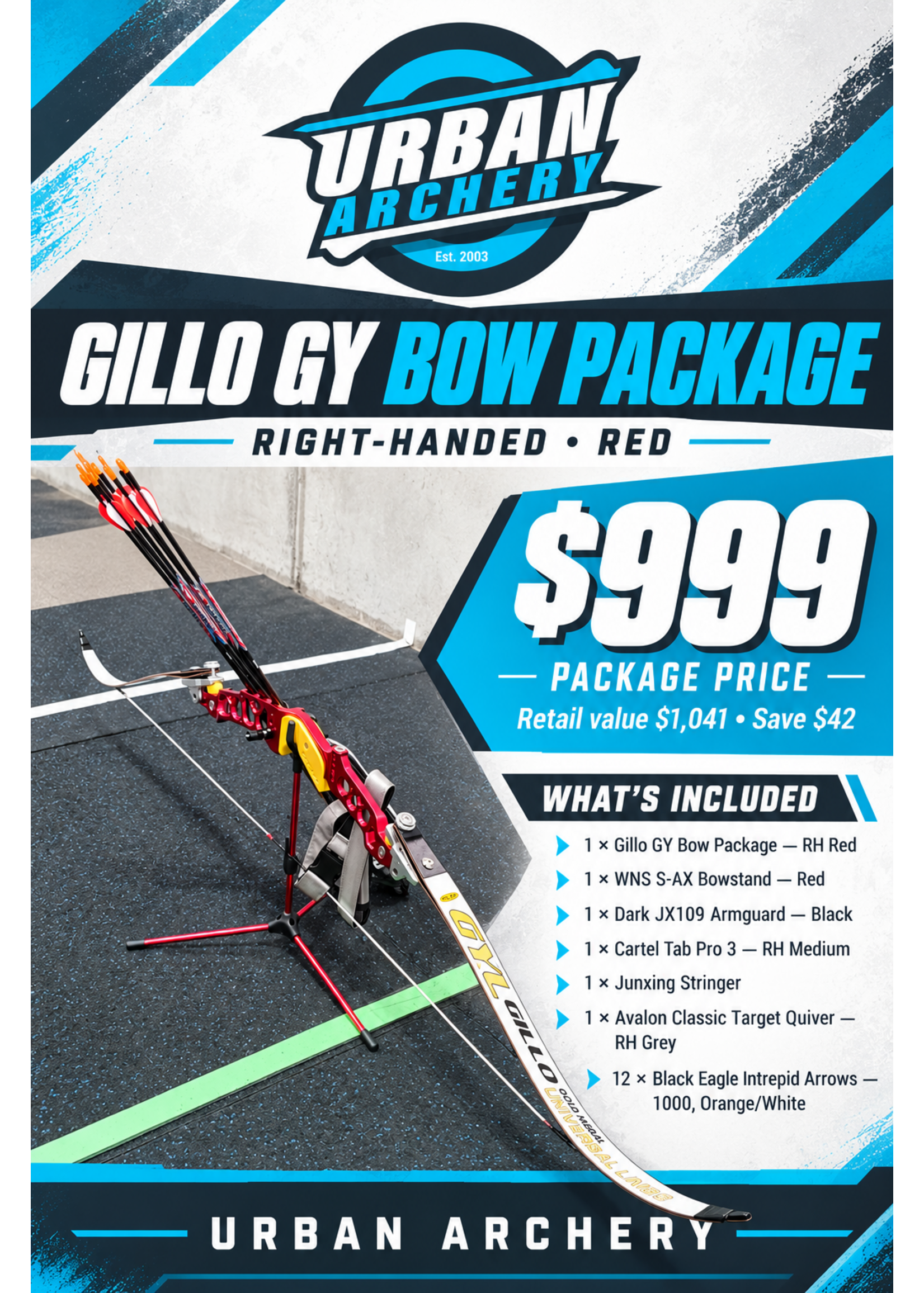 Gillo Gillo GY Barebow Package RH Red