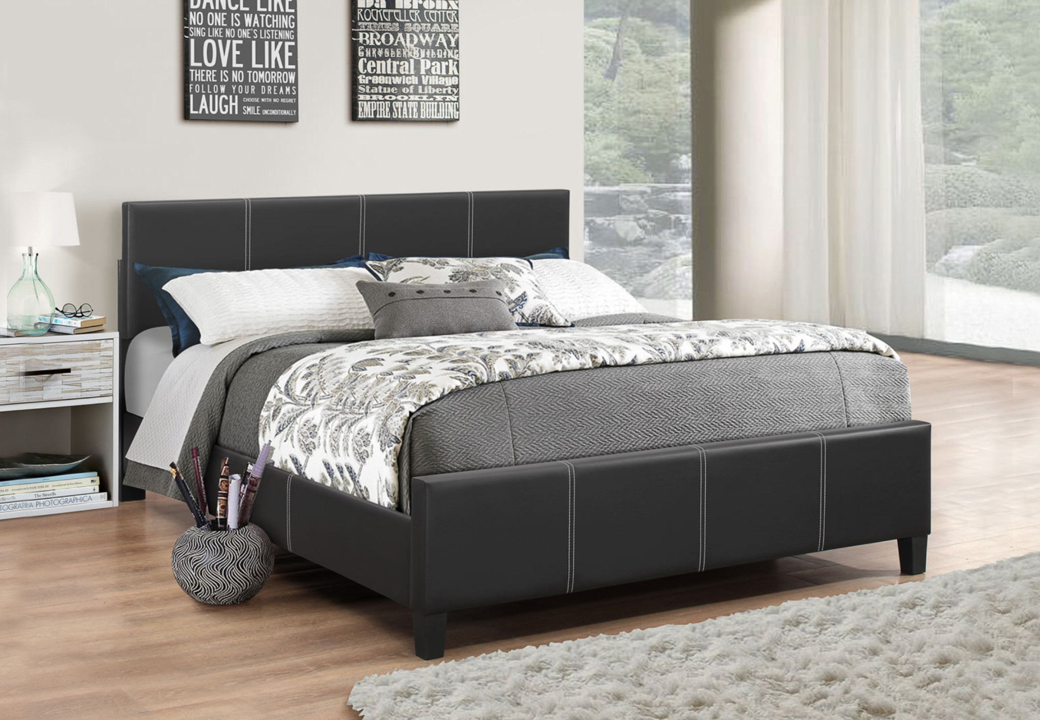 Clasico Leather Platform Bed Dani's Furniture