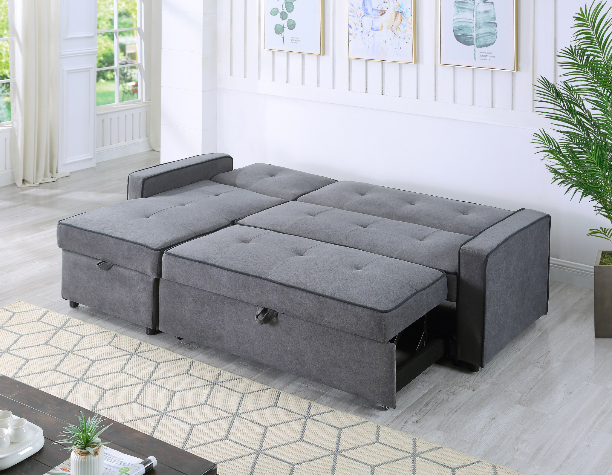 Greece Dark Grey Sofa Bed Sectional Dani's Furniture