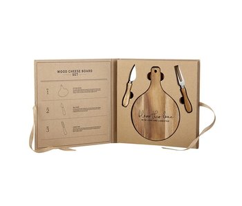 Creative Brands Wood cheese board set -Bless this home
