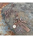 Police treasure necklace -bullet copper silver gold