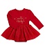 Santa Baby red snap shirt dress -size 6-12 months