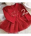 Santa Baby red snap shirt dress -size 6-12 months