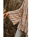 Promesa USA Multicolored striped v-neck blouse with bell sleeves