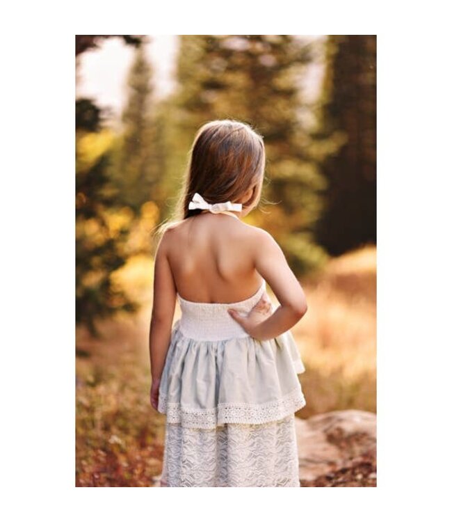 White & Gray Dainty Dress