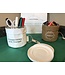 Washable Paper Holder with glass cup and lid - Give Thanks