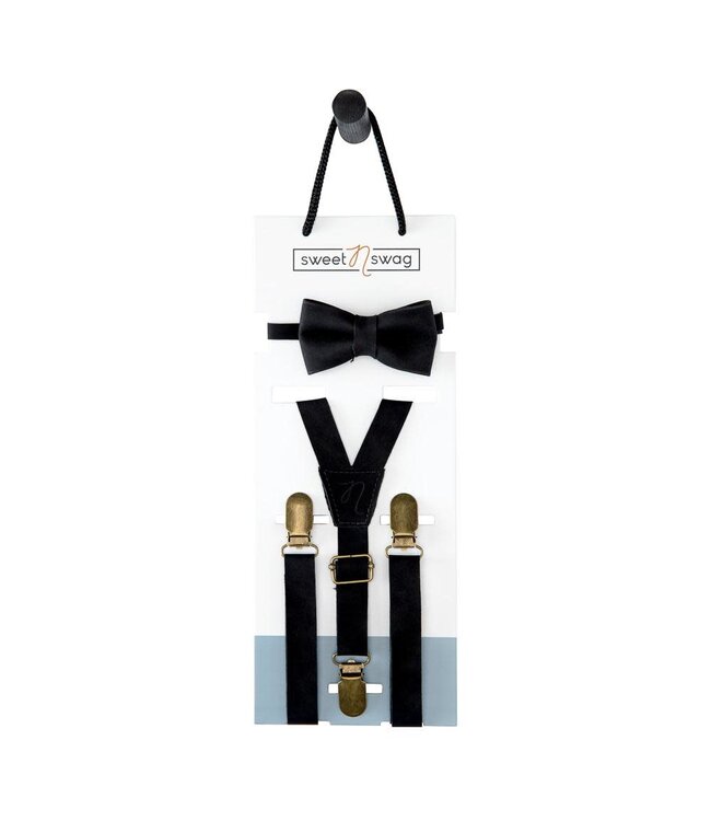 SweetNSwag Baby boy  Suspender & Bow Tie Set