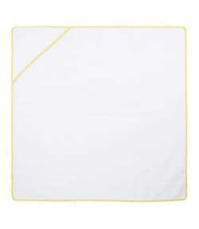 Santa Barbara Hooded baby bath towel with yellow trim