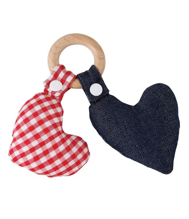 Santa Barbara Heart wood teether toy